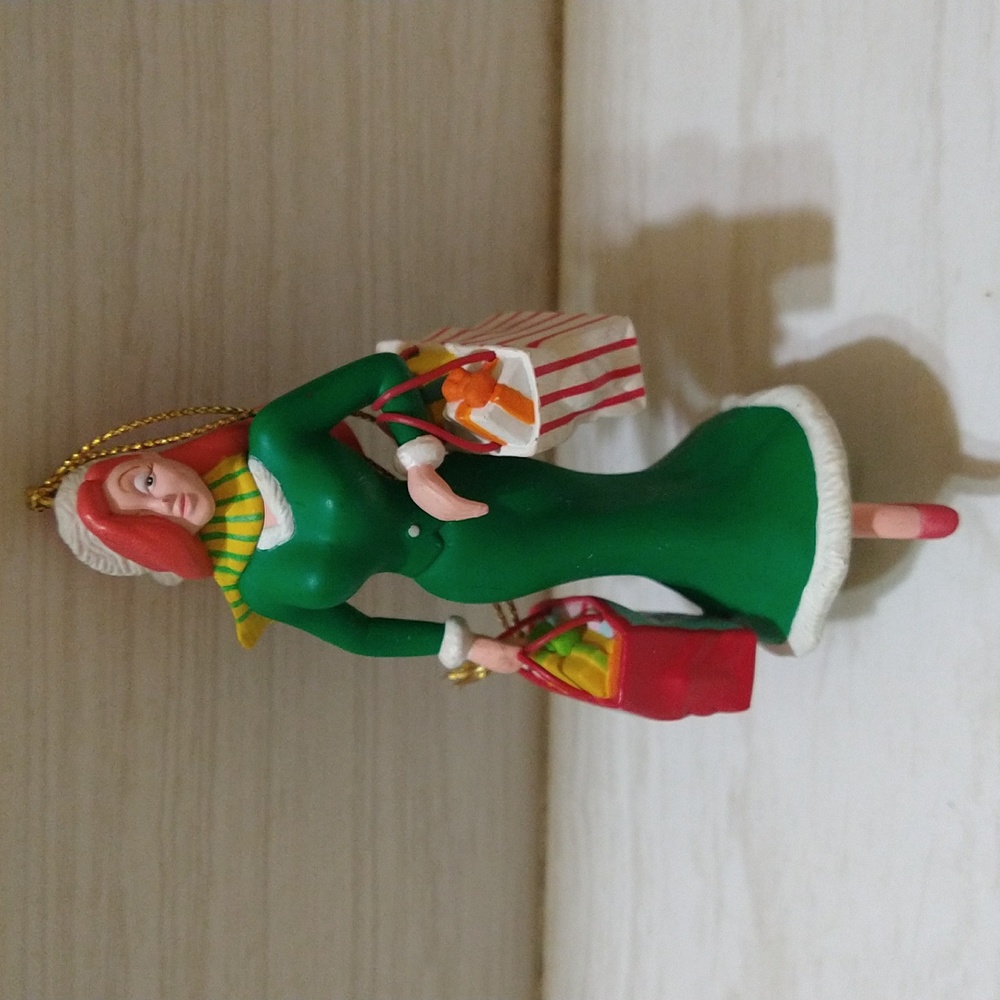 Vintage 1990s Grolier Roger Rabbit Jessica Disney Christmas Ornament